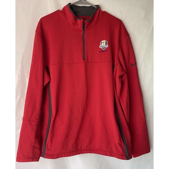 Nike Ryder Cup 2016 Hazeltine Therma Tour Performance 1/4 Zip Red Women's XL - Picture 1 of 10